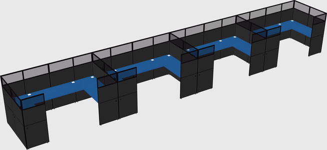 U-shaped cubicle
