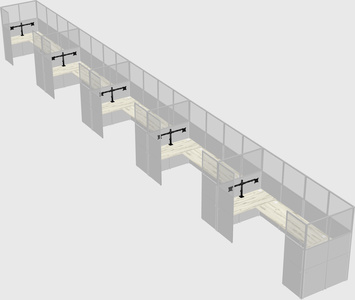 U-shaped cubicle