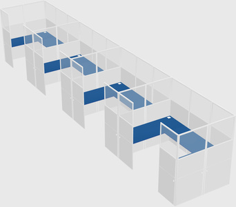 U-shaped cubicle