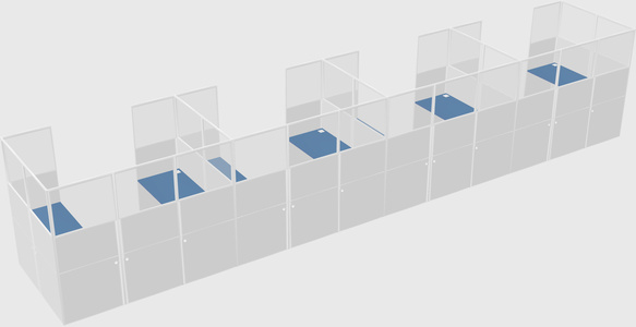 U-shaped cubicle