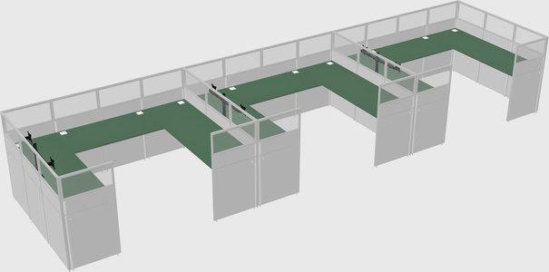 U-shaped cubicle