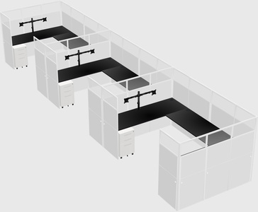 U-shaped cubicle