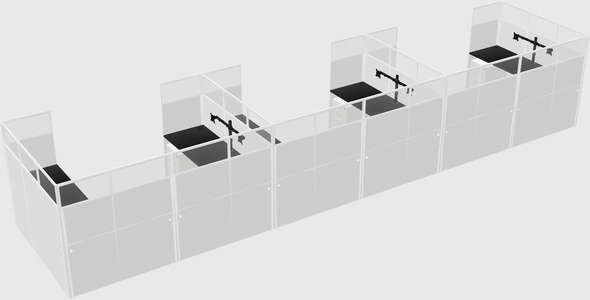U-shaped cubicle