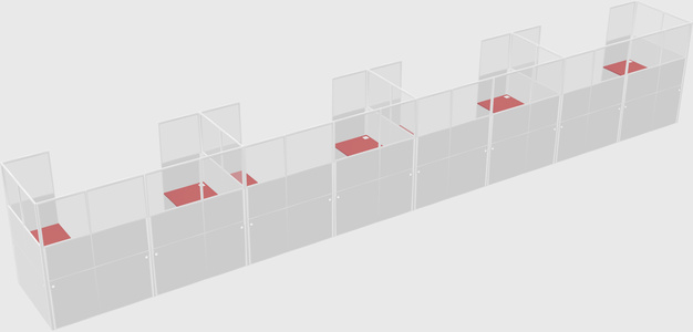 U-shaped cubicle