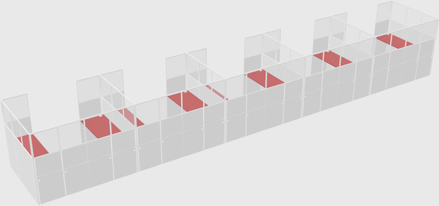 U-shaped cubicle