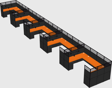 U-shaped cubicle