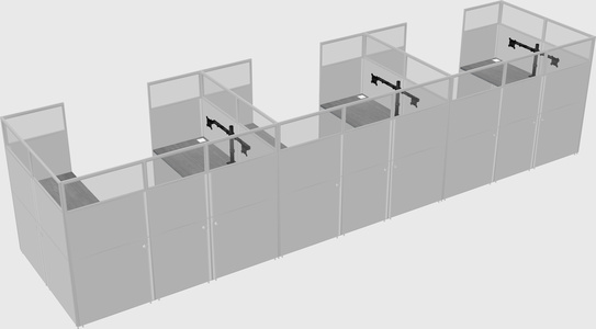 U-shaped cubicle