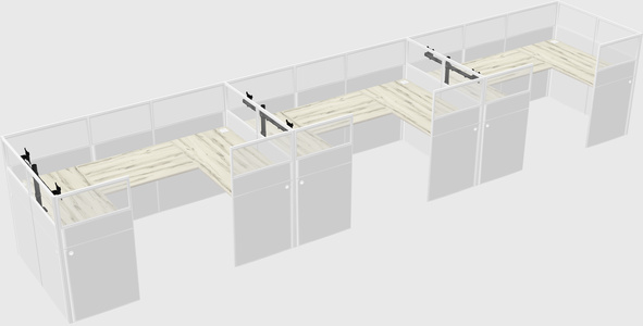 U-shaped cubicle