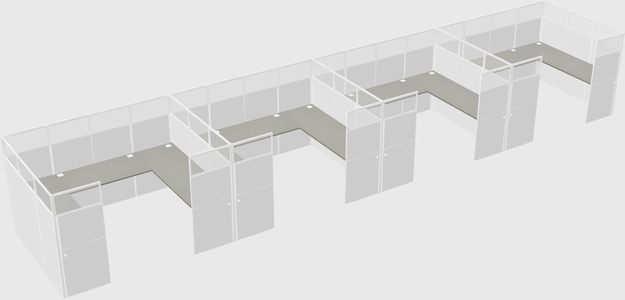 U-shaped cubicle