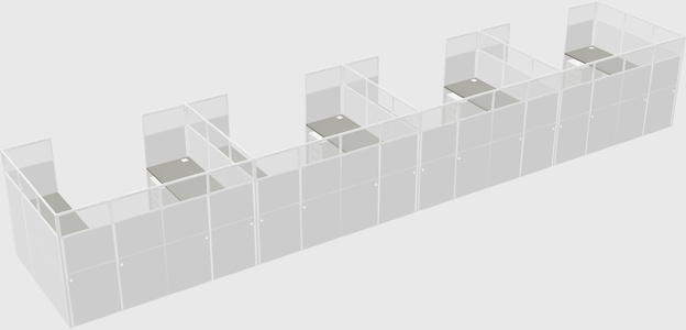 U-shaped cubicle