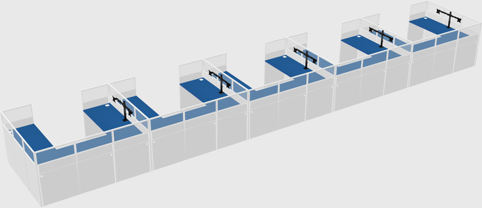 U-shaped cubicle