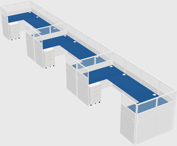 U-shaped cubicle