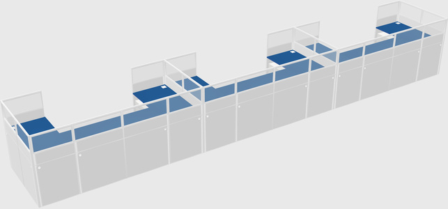 U-shaped cubicle