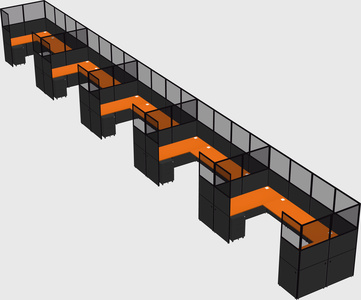 U-shaped cubicle