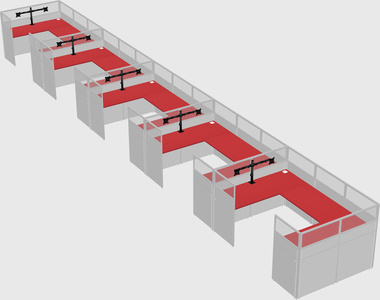 U-shaped cubicle