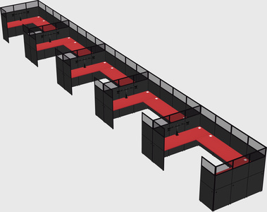 U-shaped cubicle