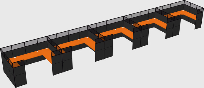 U-shaped cubicle