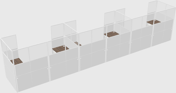 U-shaped cubicle
