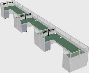 U-shaped cubicle