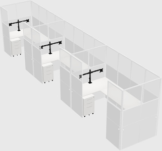 U-shaped cubicle