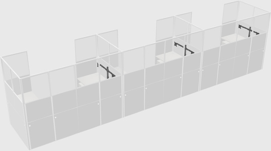 U-shaped cubicle