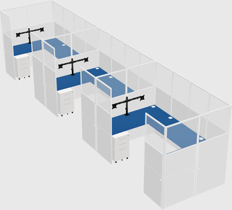 U-shaped cubicle