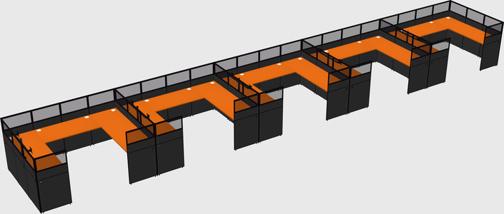 U-shaped cubicle