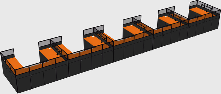 U-shaped cubicle