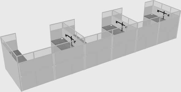 U-shaped cubicle