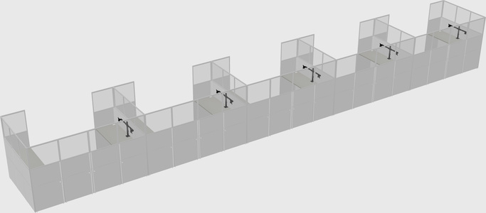 U-shaped cubicle