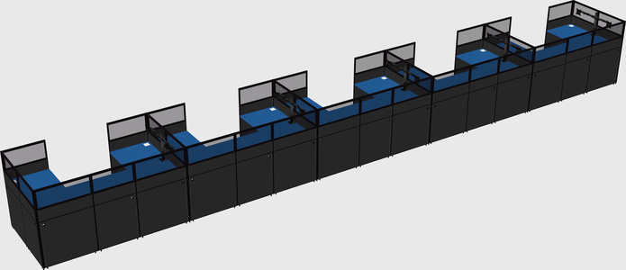 U-shaped cubicle