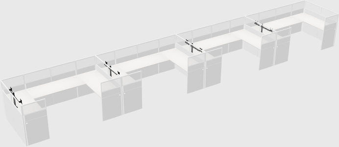 U-shaped cubicle