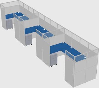 U-shaped cubicle