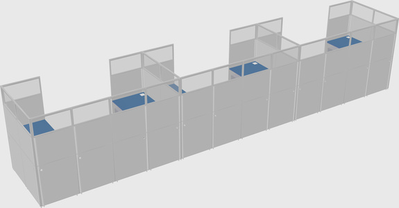 U-shaped cubicle
