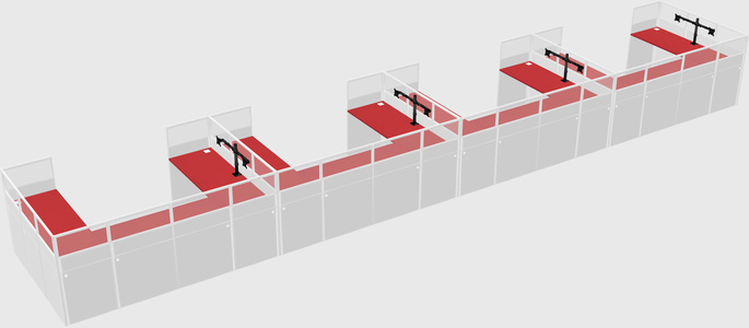 U-shaped cubicle