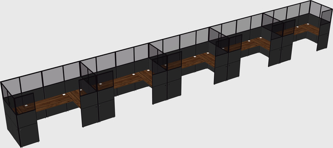 U-shaped cubicle
