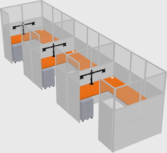 U-shaped cubicle