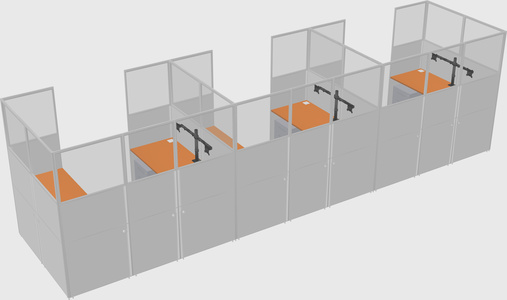 U-shaped cubicle