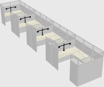 U-shaped cubicle