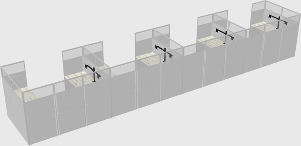 U-shaped cubicle