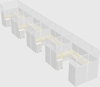 U-shaped cubicle