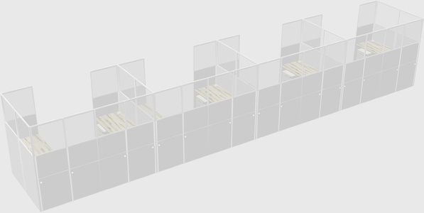 U-shaped cubicle