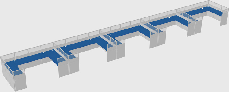 U-shaped cubicle