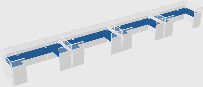 U-shaped cubicle