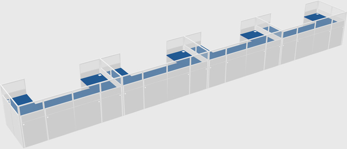 U-shaped cubicle