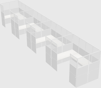 U-shaped cubicle