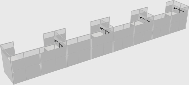 U-shaped cubicle