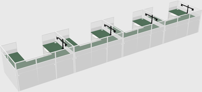 U-shaped cubicle