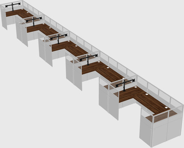 U-shaped cubicle