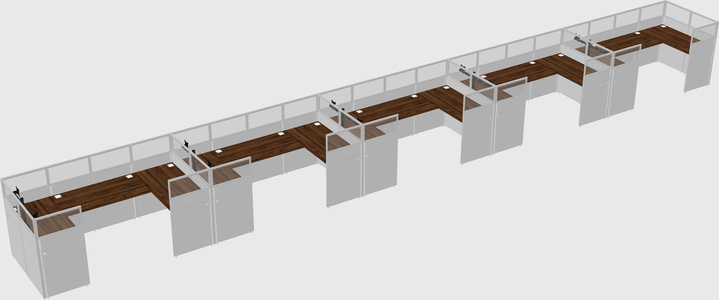 U-shaped cubicle